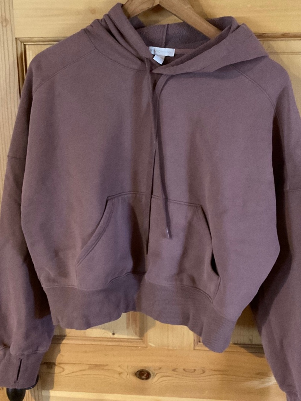 Beyond Yoga Soft Hooded Sweatshirt - Lavender Mauve - Thumbholes - Small
